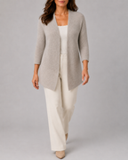 Women's Open Front Ribbed Knit Cardigan | Relaxed Fit