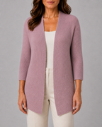 Women's Open Front Ribbed Knit Cardigan | Relaxed Fit