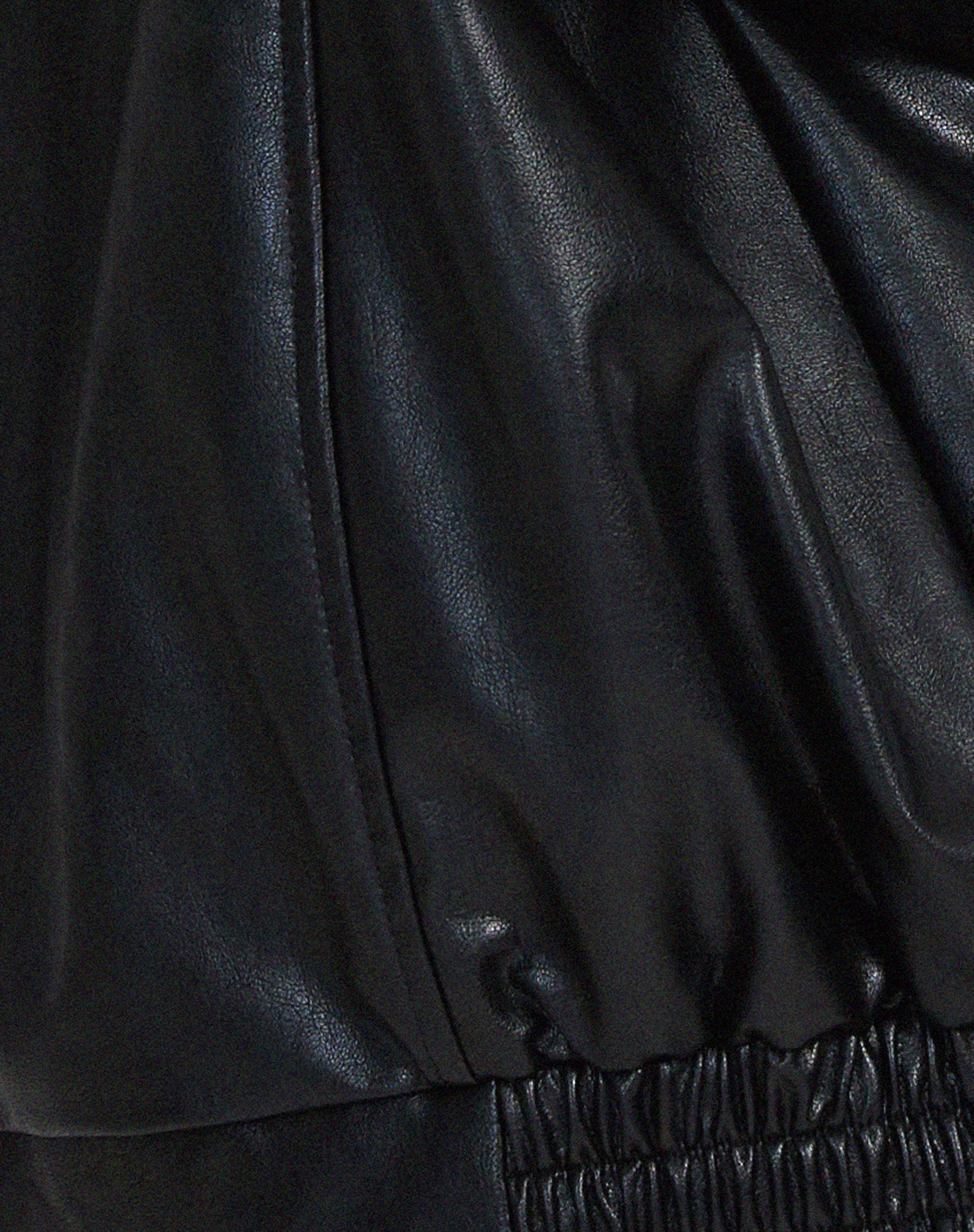 Women's Oversized Faux Leather Biker Zip Up Jacket 9
