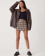 Women's Oversized Faux Leather Biker Zip Up Jacket 2