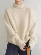 Women's Oversized Soft Knit Turtleneck Jumper