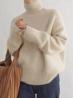 Women's Oversized Soft Knit Turtleneck Jumper