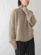 Women's Oversized Soft Knit Turtleneck Jumper