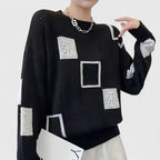 Women's Pointelle Knit Jumper with Round Neck