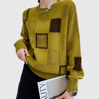 Women's Pointelle Knit Jumper with Round Neck