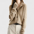 Women's Knit Cardigan with Button Front and Relaxed Fit