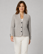Women's Textured Button Front Collar Knit Cardigan with Pockets