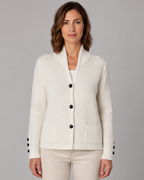 Women's Textured Button Front Collar Knit Cardigan with Pockets