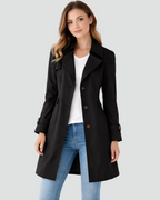 Women's Short Trench Coat - Black 1