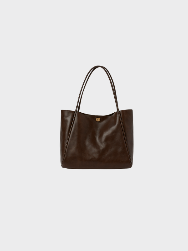 Women's Soft Faux Leather Shopper Tote Bag