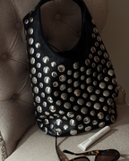 Women's Studded Rivet Slouchy Shoulder Bag 3