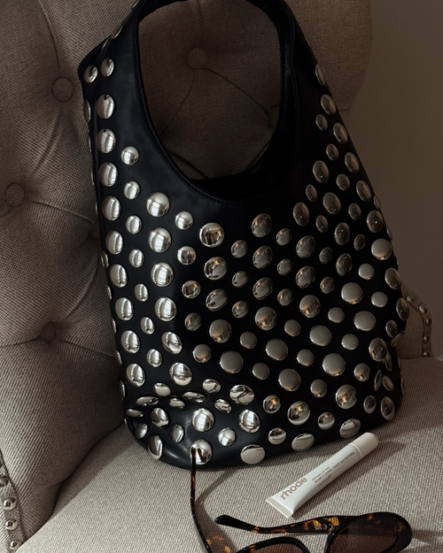 Women's Studded Rivet Slouchy Shoulder Bag 3