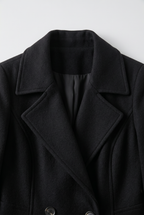 Women's Trench Coat with Double-Breasted Front and Longline Fit